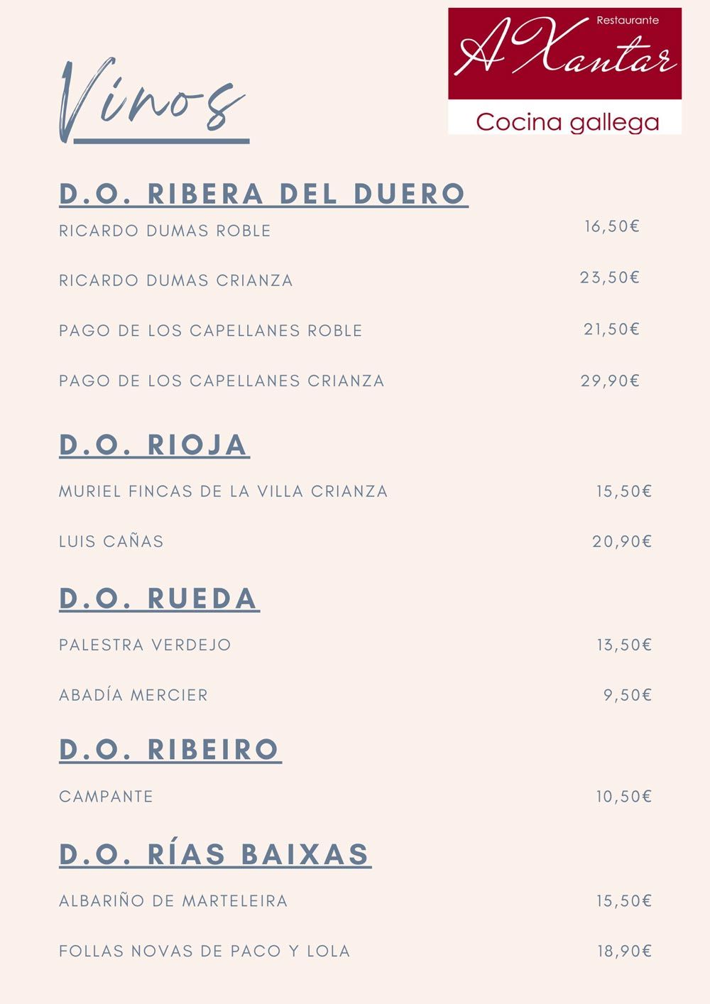 Carta A Xantar