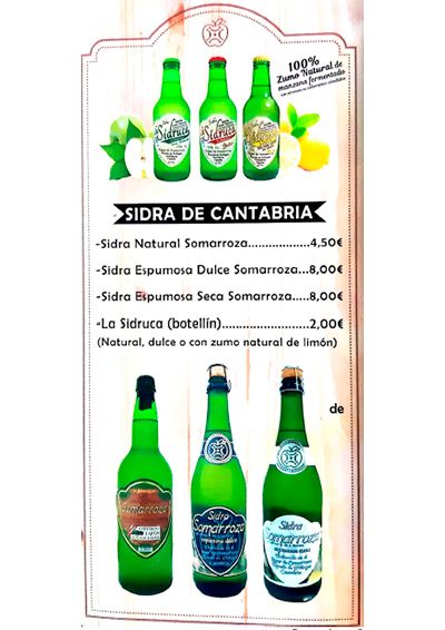 Carta El Rincón de Vicen